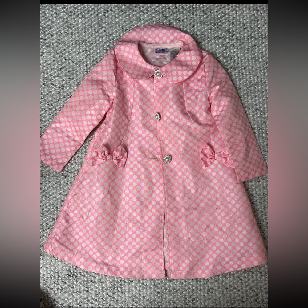 Blueberi Boulevard Pink girls dress coat